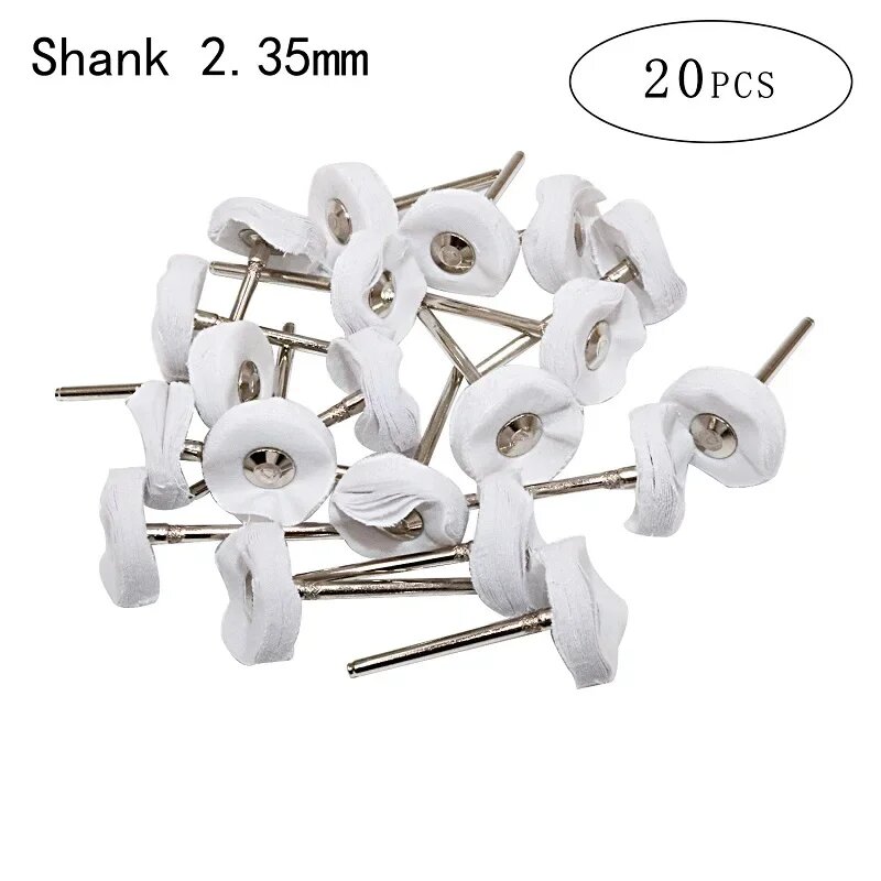 Муслиновые полировальные колеса белые, 2.35mm, 20 шт