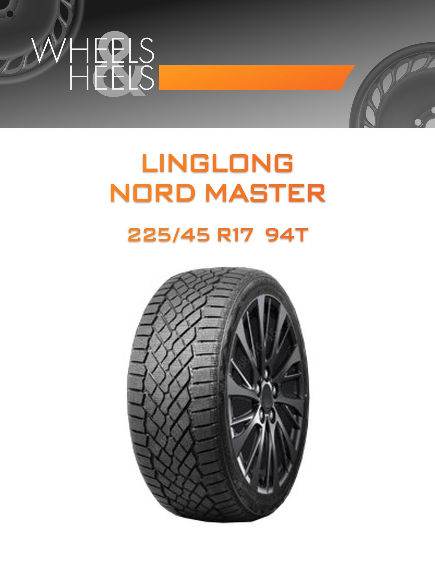 Шина автомобильная LINGLONG NORD MASTER 225/45 R17 94T XL WINTER, зимняя, универсальная
