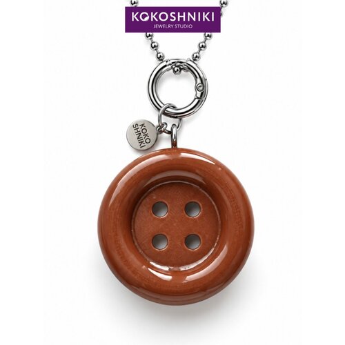 Колье KOKOSHNIKI, коричневый