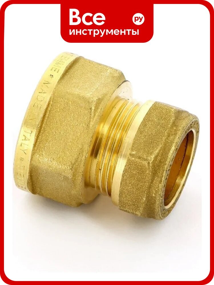 Прямое соединение Tiemme 10x3/8" В обжим 1000126/1002G001003