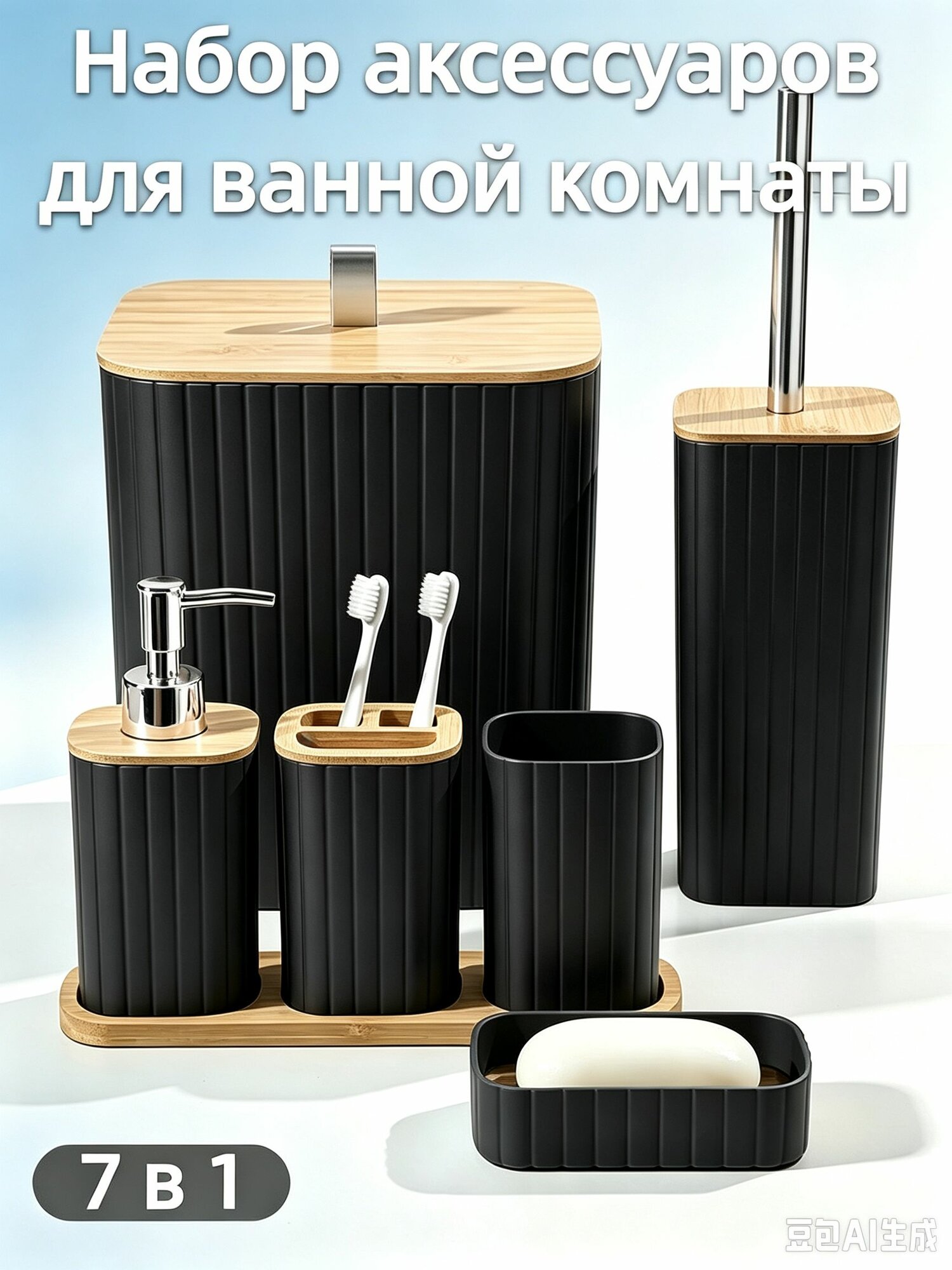 Набор для ванной комнаты 7 предм.