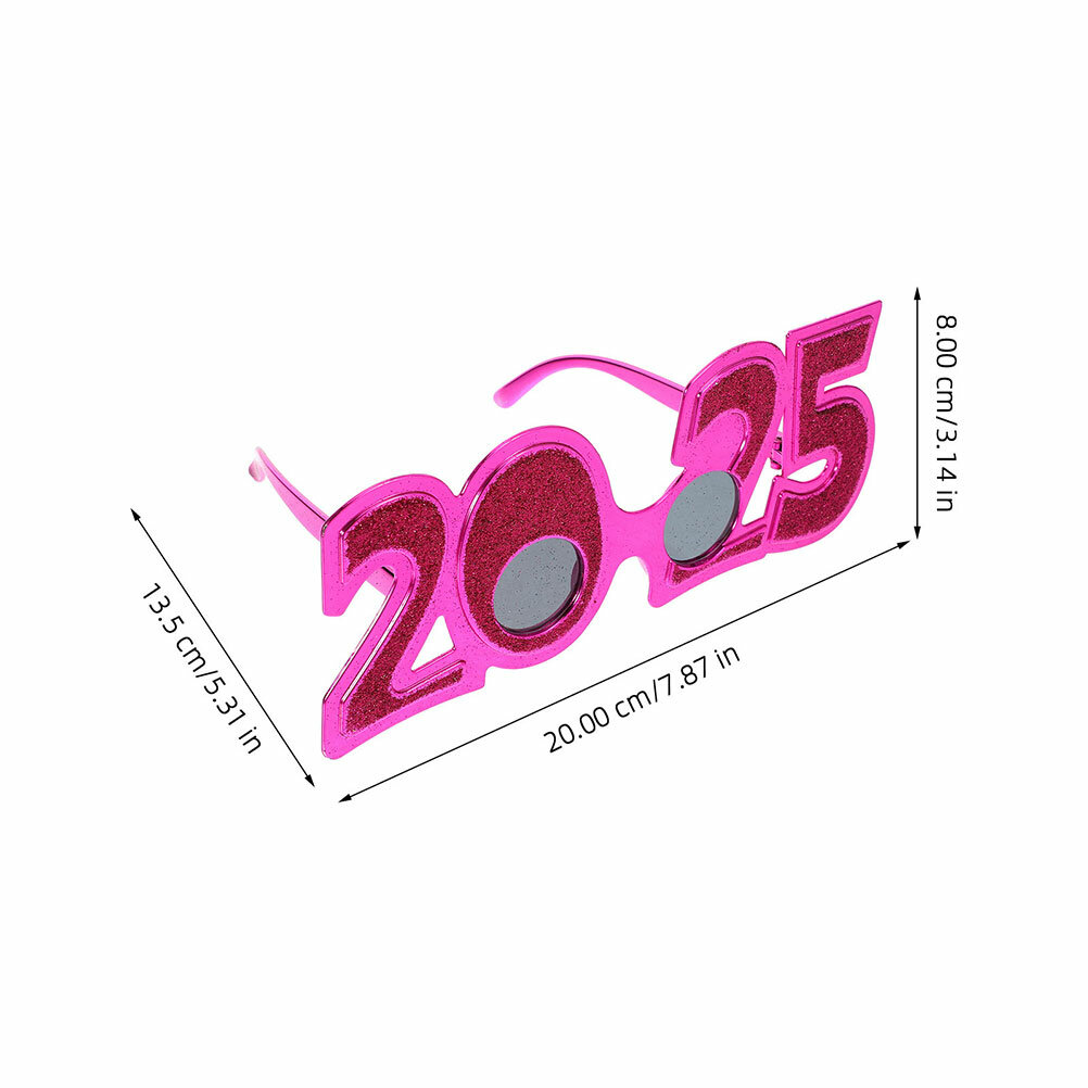 4 Пара Новогодних Очки Декорации 2025 Года Размер 20.00X13.50X8.00Cm