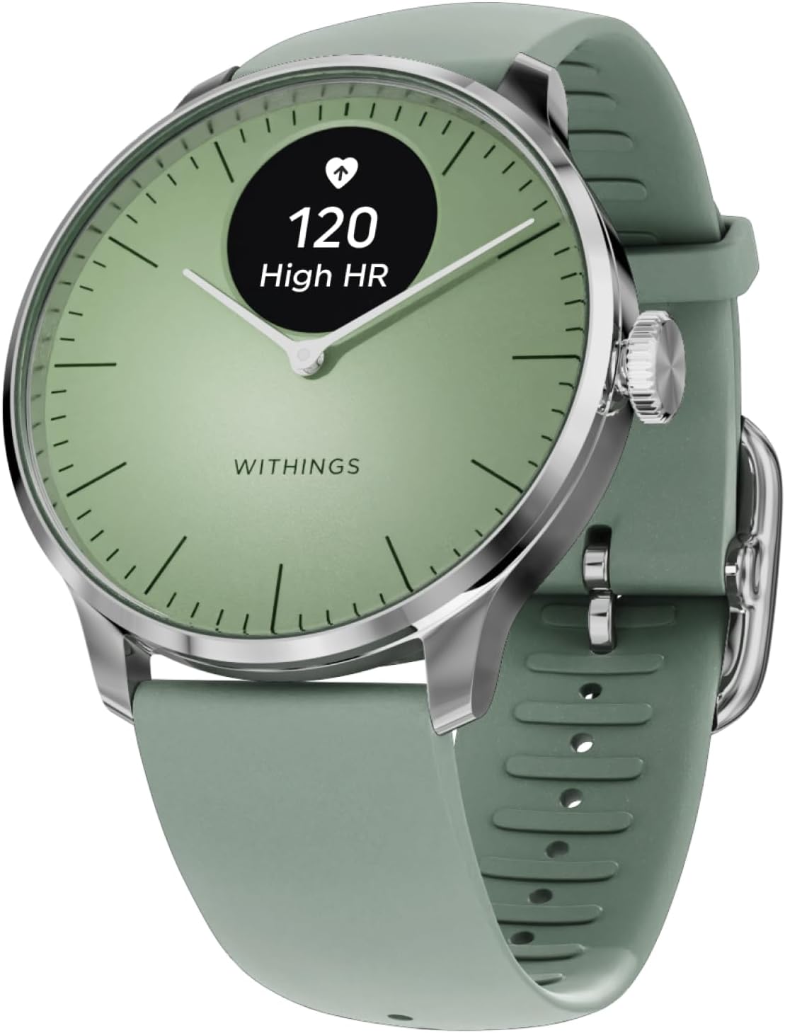 Смарт-часы Withings ScanWatch Light (37mm) Green/Зеленые Пульс, Фитнес трекер