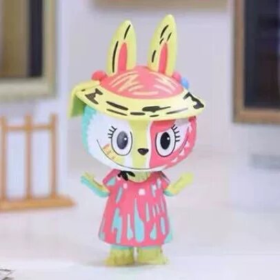 POP MART LABUBU девушка С шапкой искусственная фигурка В бленд-боксе собрание коллекционная куртка 10СМ ограниченная