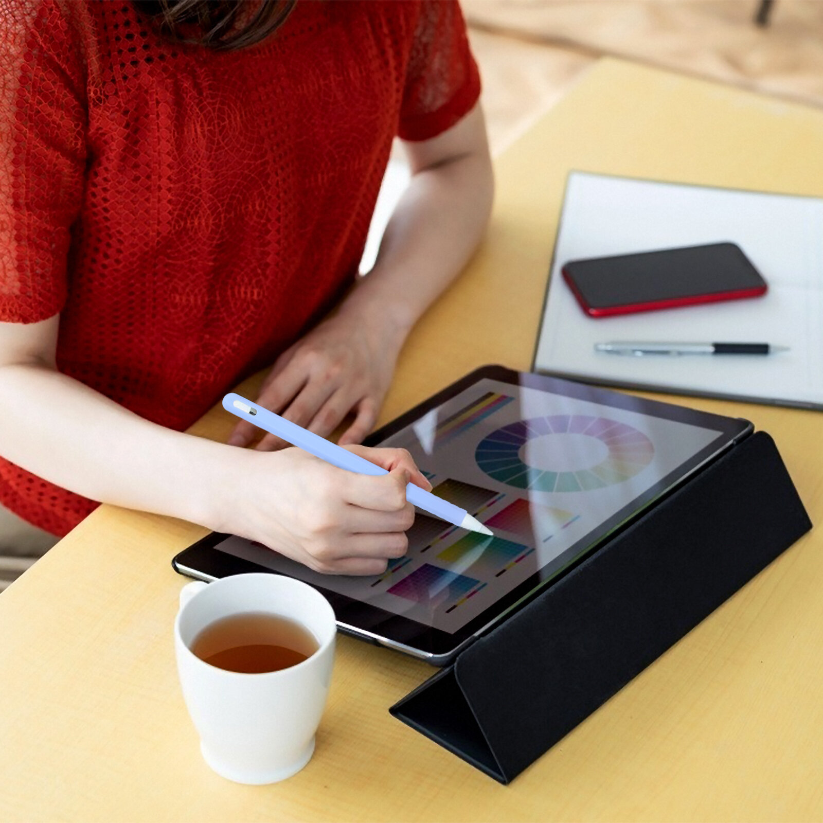 Чехол Для Стилуса Из Силикона Защитное Покрытие Для Apple Pencil 2 Размер 16X0 55X0 55Cm Синий