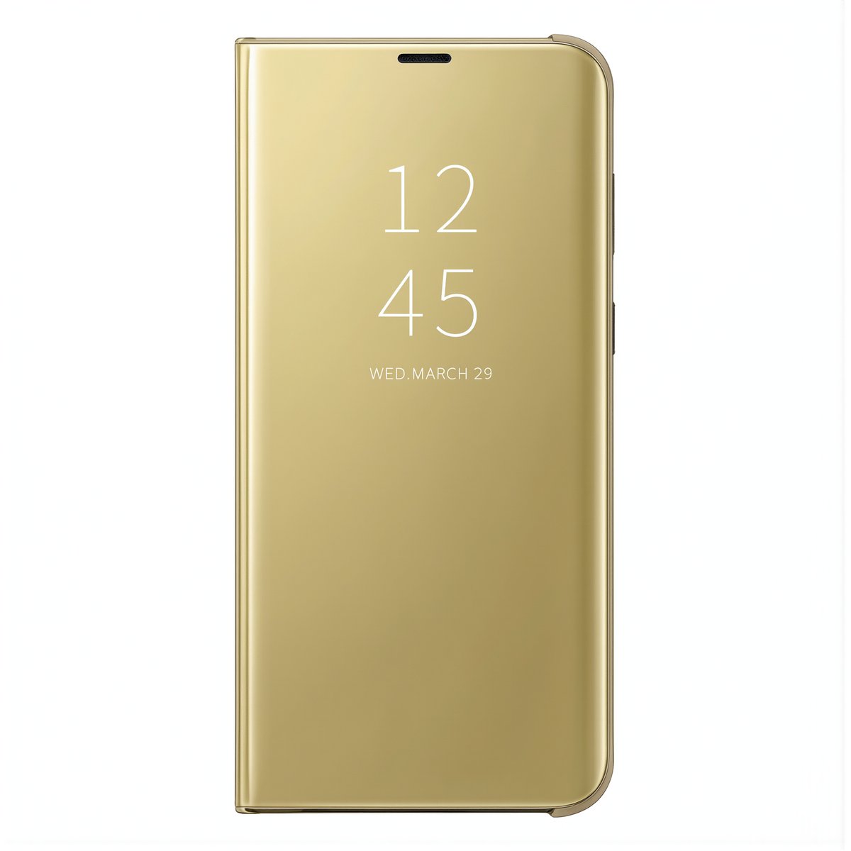 Стильный золотой зеркальный чехол для Samsung Galaxy S10 флип с подставкой гальваническое покрытие защита от падений прозрачный экран, Samsung Galaxy S8+