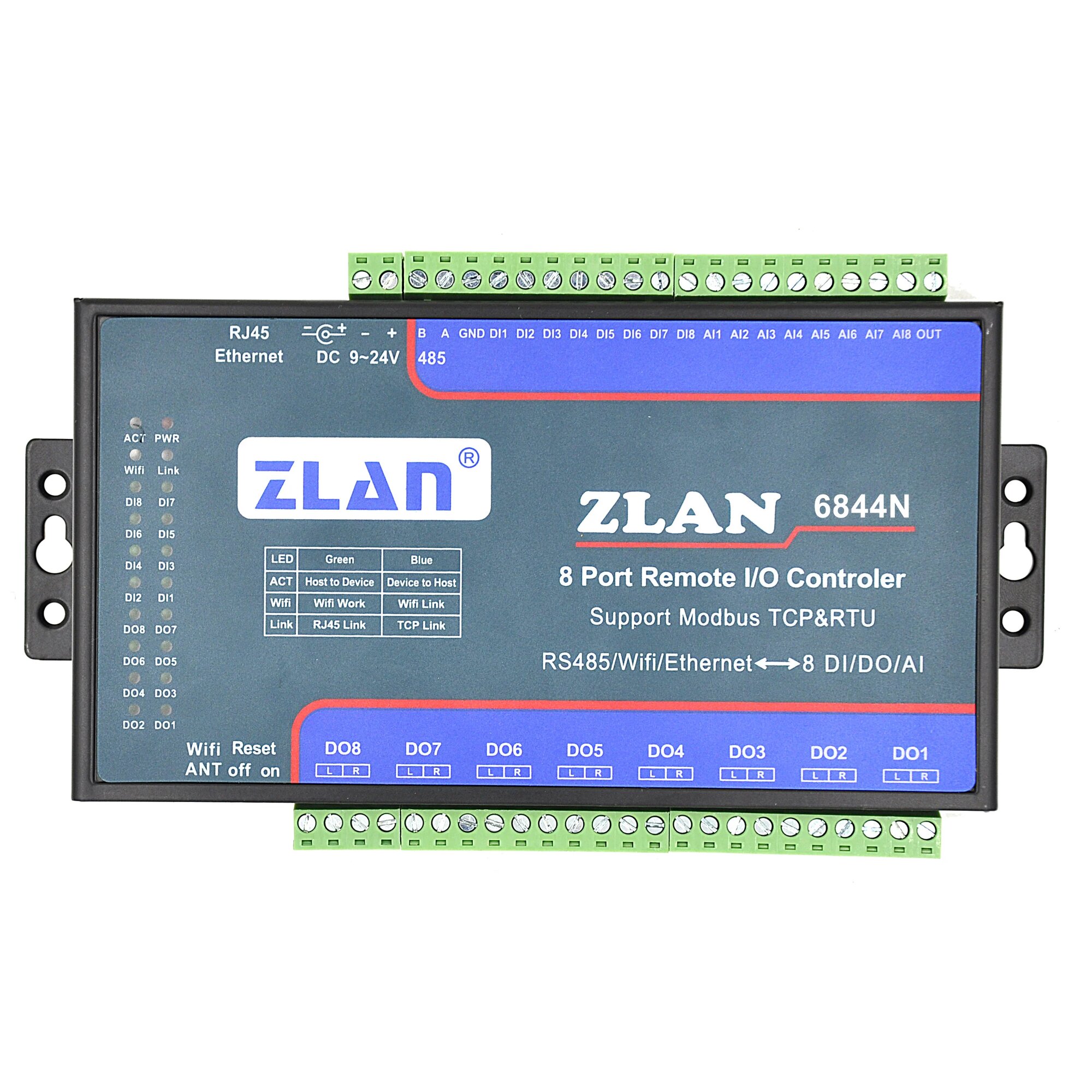 Zlan Zigbee Heltec V3 4 20mA Relay 8 AI модуль AI 8 0-5V