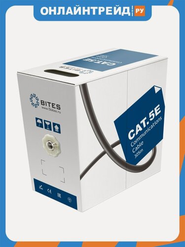 Изображение товара Кабель U/UTP 5BITES , кат.5e, 0.50, CCA, 305 м (US5505-305A)
