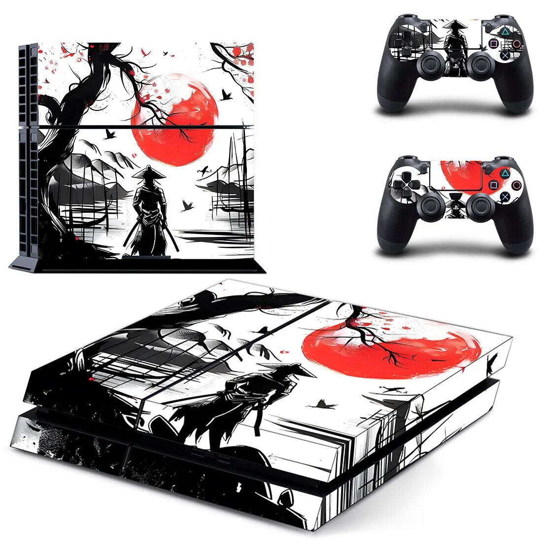 Наклейка-скин для PS4 Pro/Slim с японским пейзажем PS4