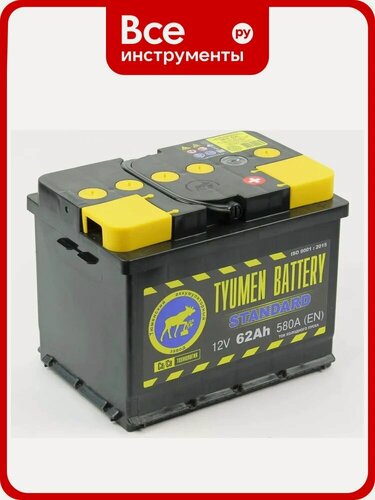 Изображение товара Аккумуляторная батарея TYUMEN BATTERY Тюмень standard 6ст -62.0 l TNS62.0 обратная полярность кальциевая технология