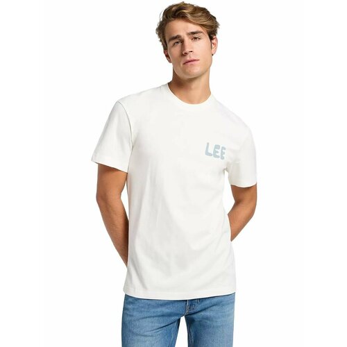 фото Футболка lee men relaxed graphic tee, размер xl, белый