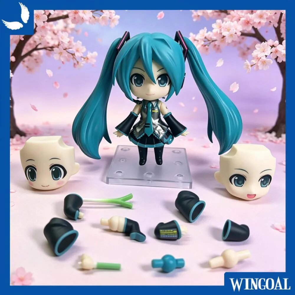 Фигурка вокалоид Мику Хацунэ / VOCALOID Miku Hatsune Нендороид Подарок для фаната (10 см) 2839