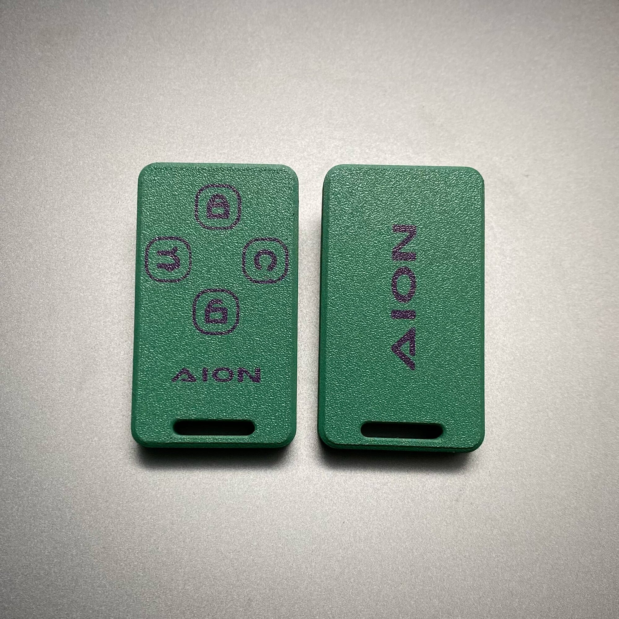 Замена чехла для ключа автомобиля Aion RT, зелено-фиолетовый с логотипом, автомобильный аксессуар