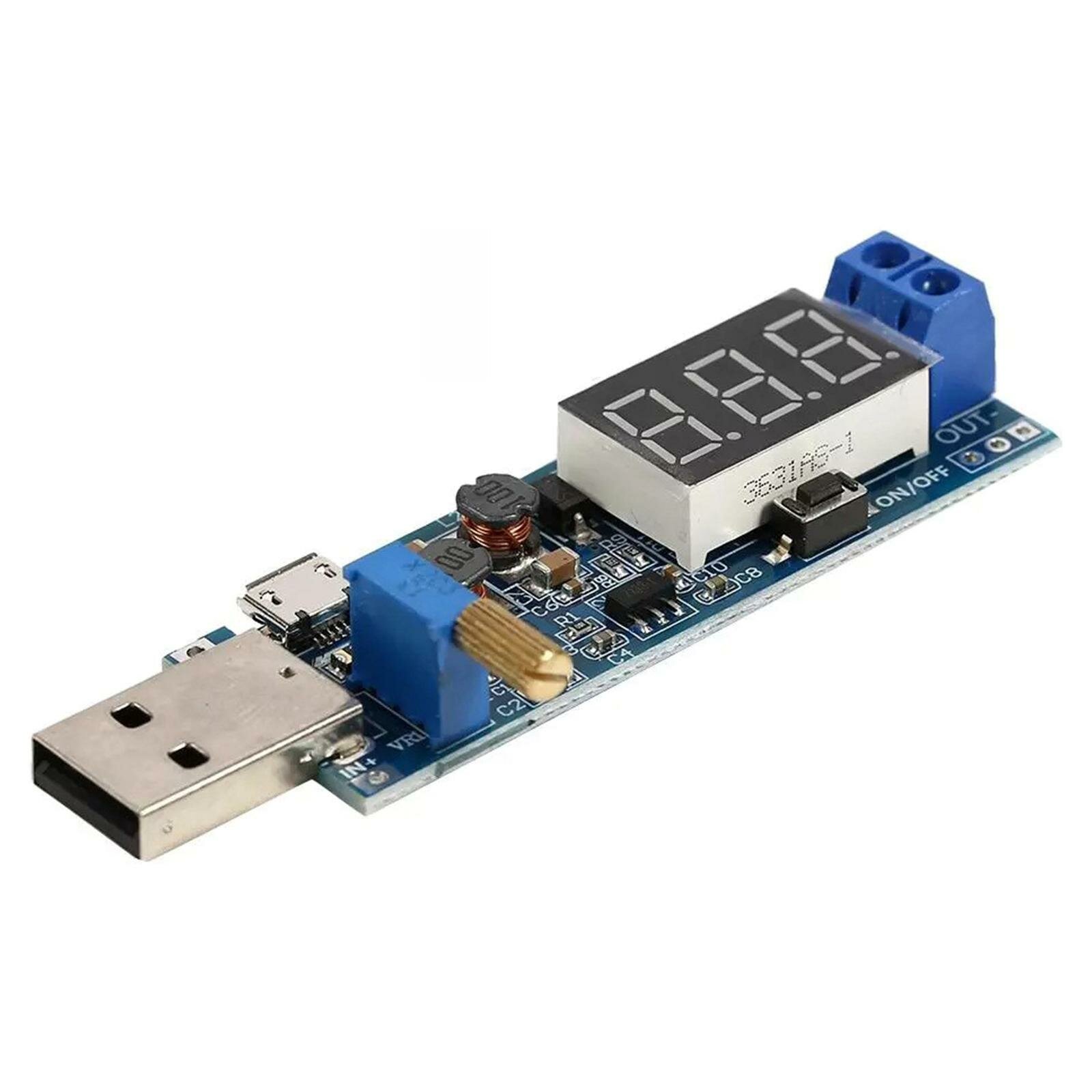 USB-модуль повышающе-понижающего преобразователя 5 В в 1,2–24 В.