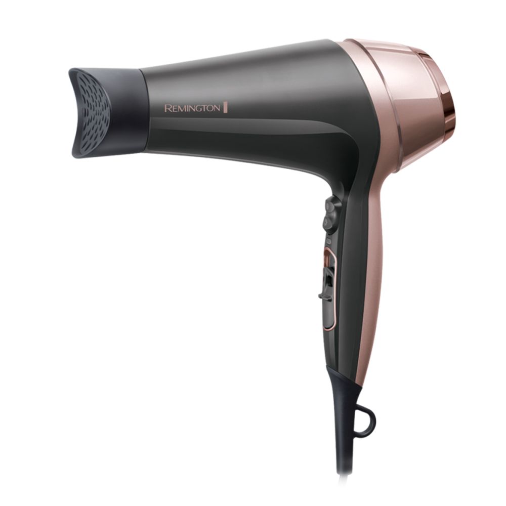 Фен для волос Remington Curl & Straight Confidence D5706, 2200 Вт, ионизация, насадка для локонов, диффузор, брашинг 45 мм, черный