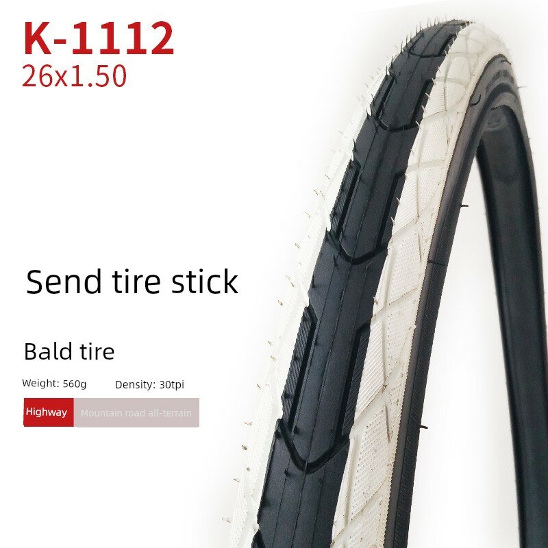 Kenda K1112 26x1.50 Велосипедная шина для горных велосипедов с белым боковиной, износостойкое протектор для 26-дюймовых