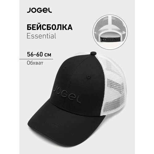 фото Бейсболка jogel для взрослых и детей, размер one size, черно-белый