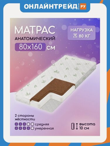 Изображение товара Матрас Капризун Струтто с кокосом 80х160х11 см