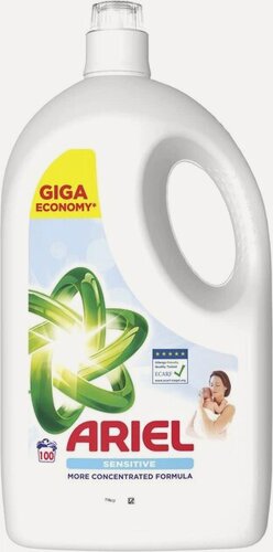 Изображение товара Гель для стирки Ariel Sensitive 4.05л (для белого и цветного белья, концентрированное средство)