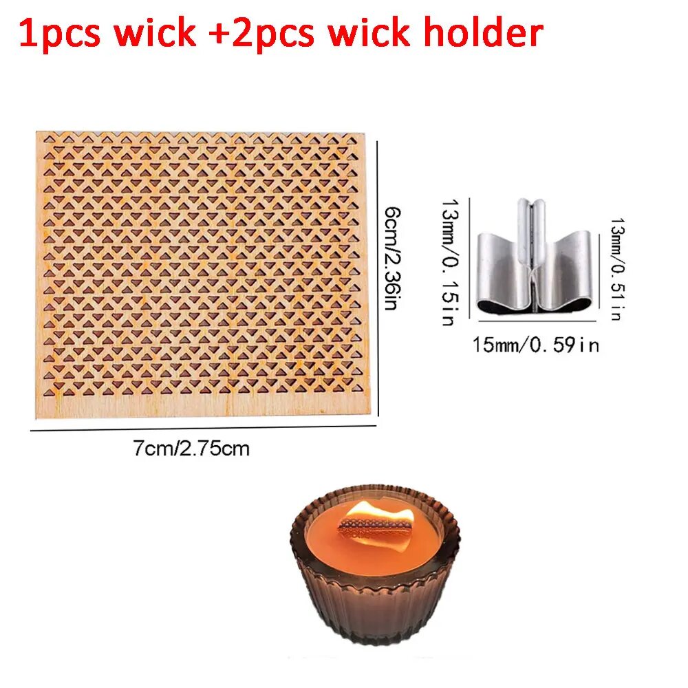 Деревянные фитили для свечей Wood candle wick 7x6cm