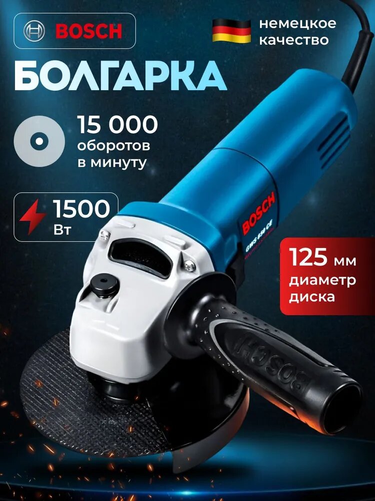 Болгарка электрическая 125 с регулировкой оборотов, Ушм сетевая