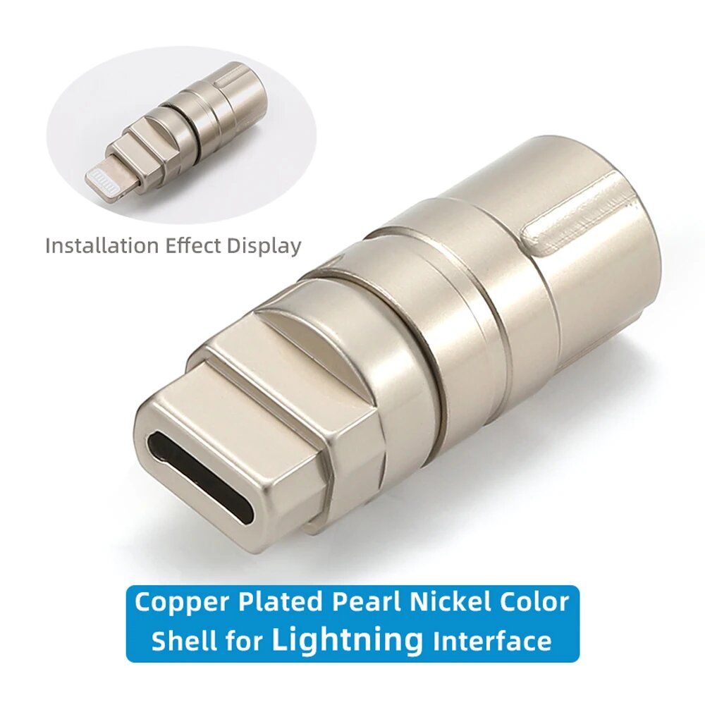 Корпус для Lightning кабеля, Pearl Nickel, 1PCS