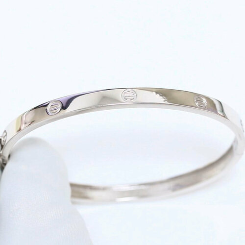 фото Браслет diamant online, серебро, 925 проба, родирование, длина 18 см., прозрачный