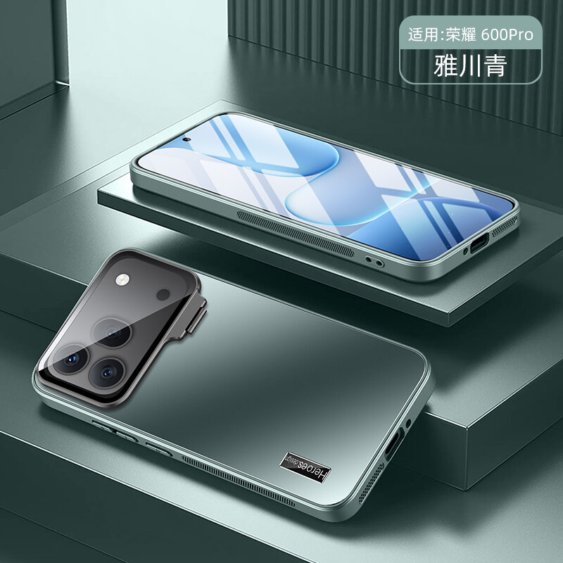 Чехол Для Honor 600 Pro / Хонор 600 Про, soft touch, чехол-кардиомонитор, поликарбонат (PC), защита камеры, ударопрочный, встроенная подставка, усиленные углы, Honor, Honor 600 Pro, green,