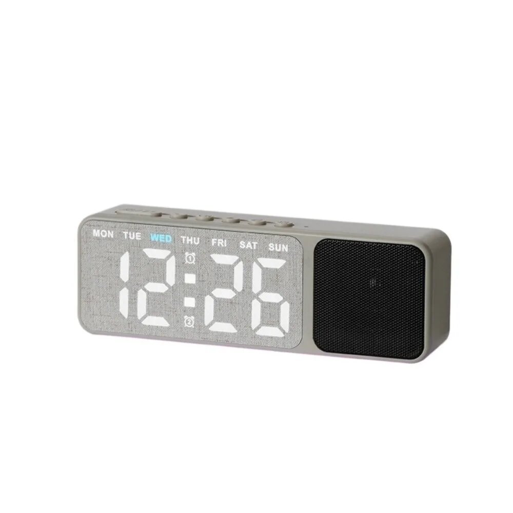 LED Будильник Bluetooth Белый Пластик Grey-White Light