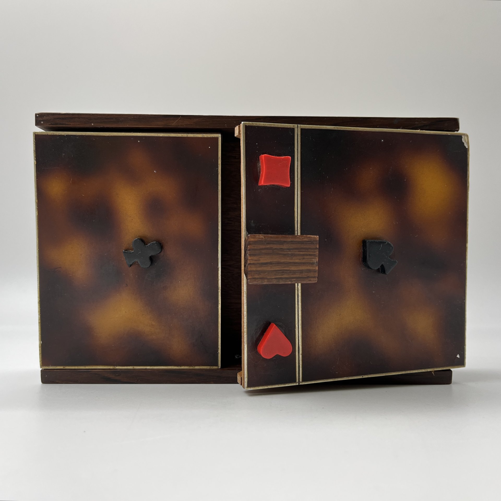 Шкатулка для карт (винтаж), дерево, композитный материал, Европа, 1970-2000 гг.