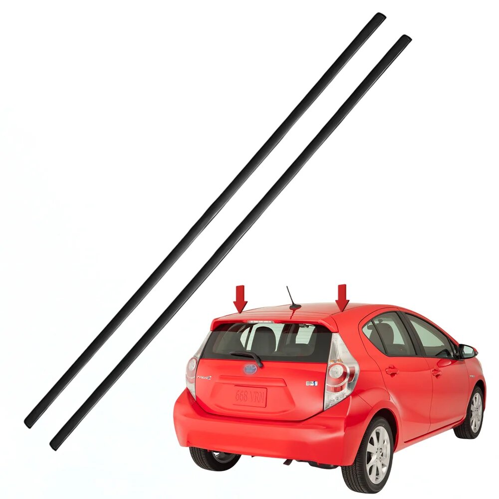 Комплект молдингов для крыши (2 шт.) 75552-52190 для Toyota Prius C 2012-2021, молдинг водостока крыши левый и правый, декоративная накладка на крышу для Aqua 2009-2016