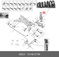 Отбойник зад пружины верхний X7 1014012796 ORG