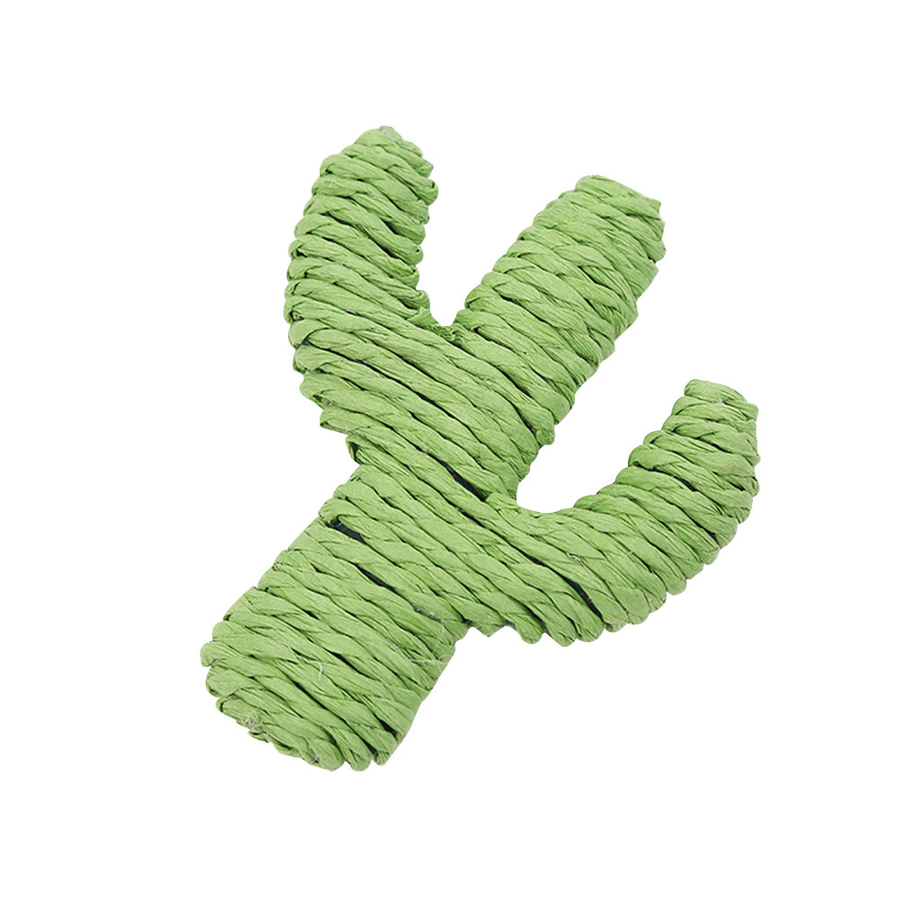 Игрушка для кошек когтеточка из бумаги в форме зеленого кактуса