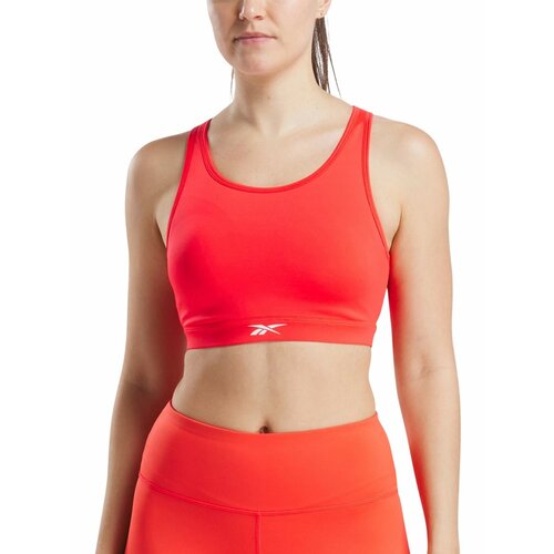 фото Топ спортивный reebok tulip core high impact bra w, размер l, красный