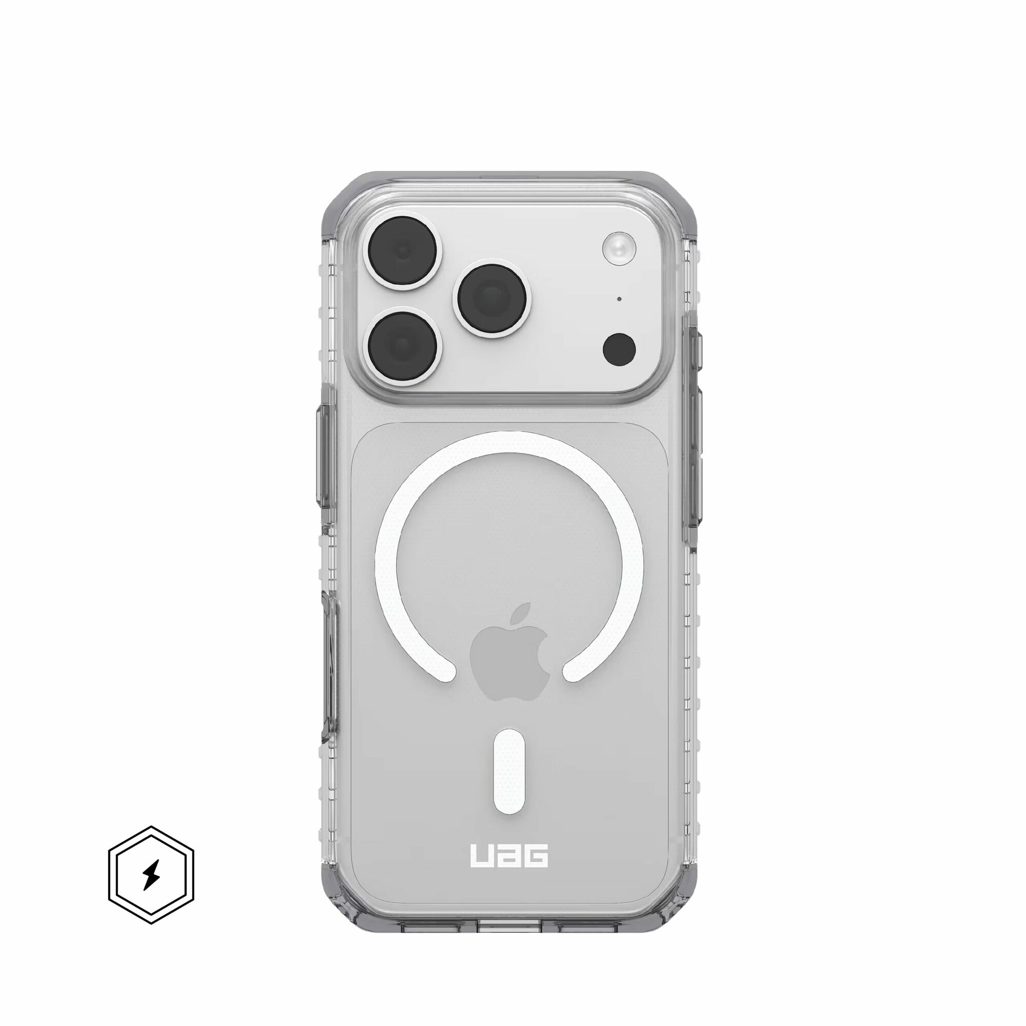 Чехол с поддержкой MAGSAFE UAG Plyo LT для iPhone 18 / 17 Pro 6.3", цвет Прозрачный / дымчатый (Ice / Smoke)