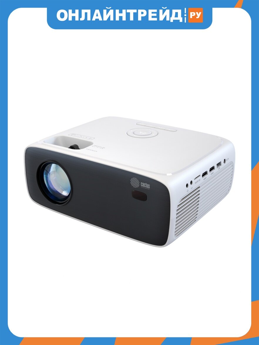 Проектор Cactus CS-PRM.07WT. Full HD LCD 3200Lm LS 320Lm ANSI 1500:1 (30000час) 1xUSB typeA 3xHDMI 1.