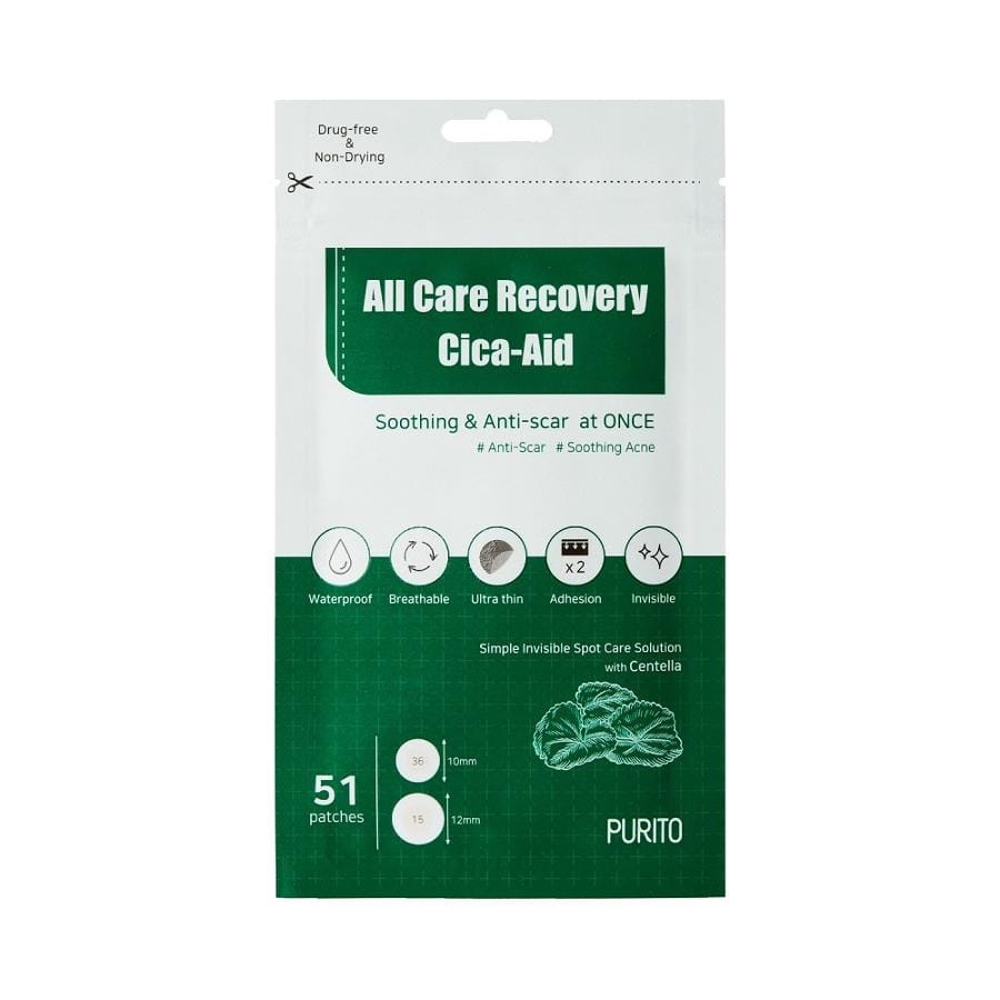 Пластыри от несовершенств Purito All Care Recovery Cica-Aid, 51 шт