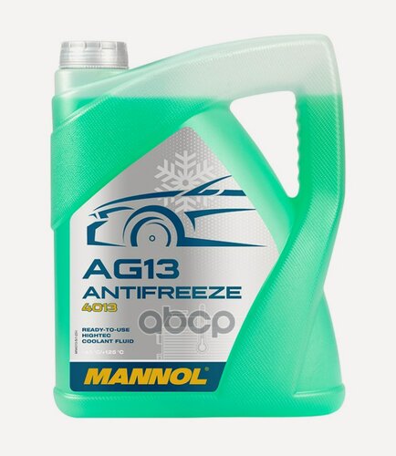 Изображение товара 4013 MANNOL ANTIFREEZE HIGHTER AG13 5 л. Готовый раствор охлаждающей жидкости зеленый MB 325.0 BMW/MINI GS 94000, OPEL/VAUXHA.