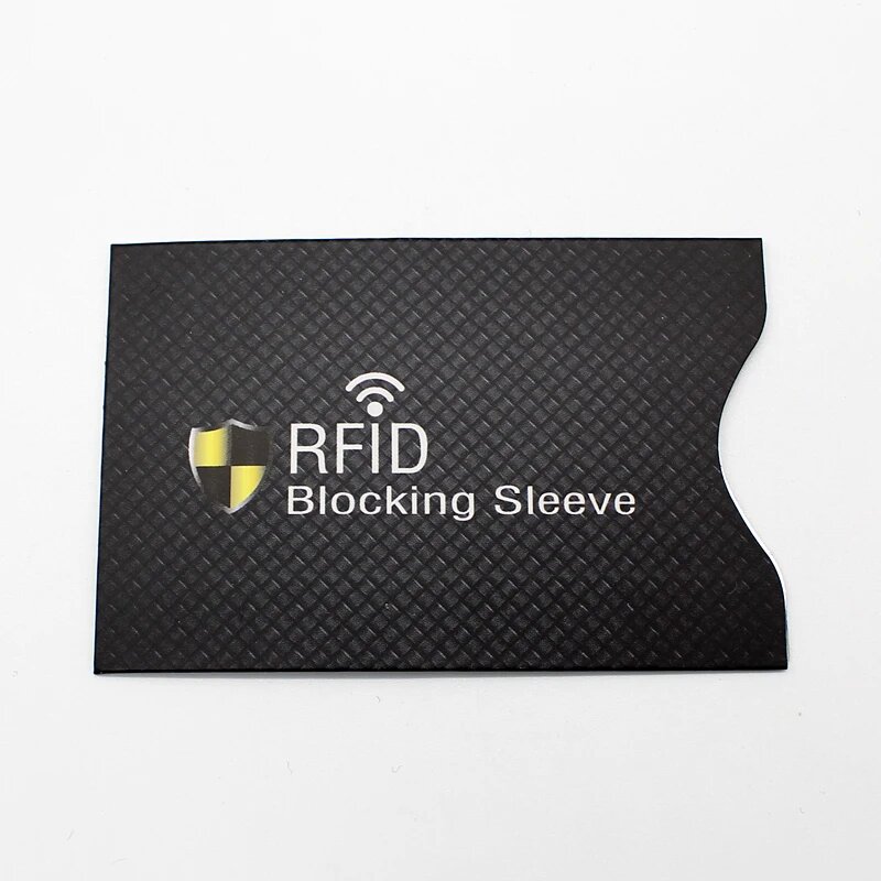 RFID-чехол для карт, черный, 5 шт.