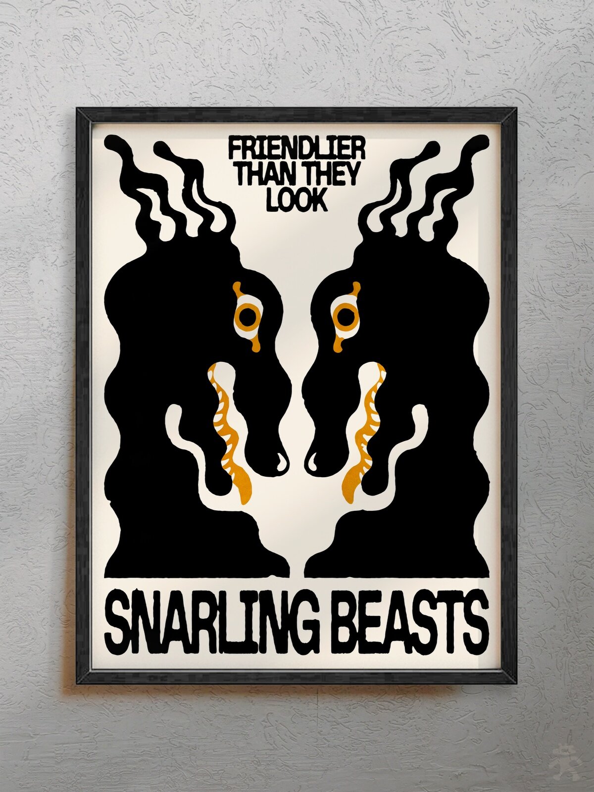 Интерьерный постер "Snarling Beasts" в стиле pinterest, формат 30x40 см