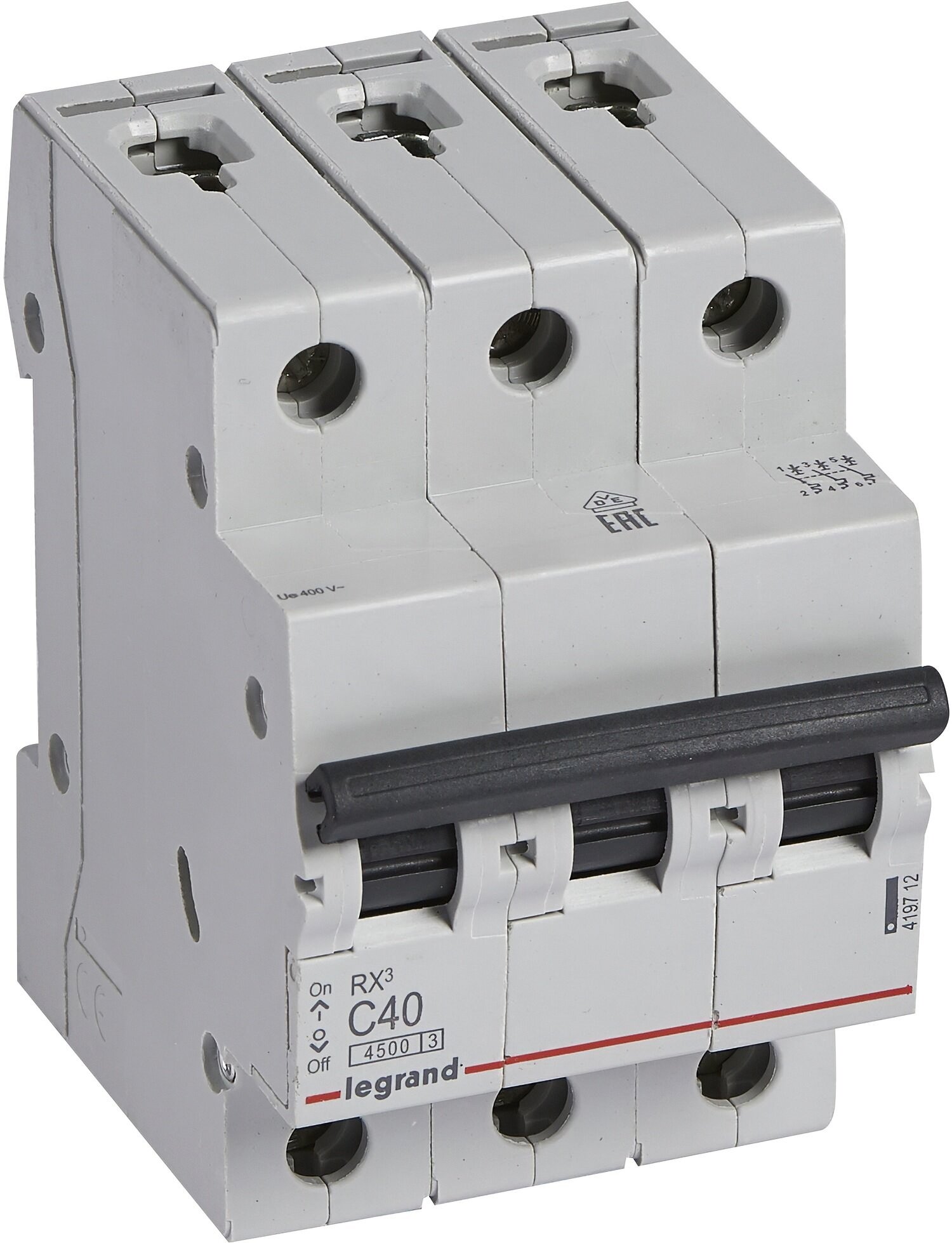 Автоматический выключатель Legrand RX3 3P C40 A 4,5 кА