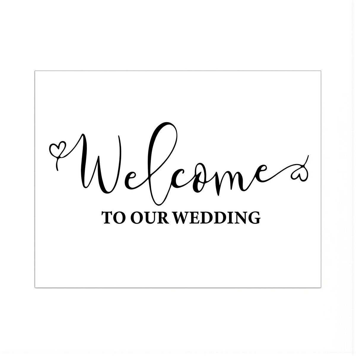 Наклейка для свадебной доски из винила надпись Welcome to our wedding декор для входа на свадебное торжество фотозона