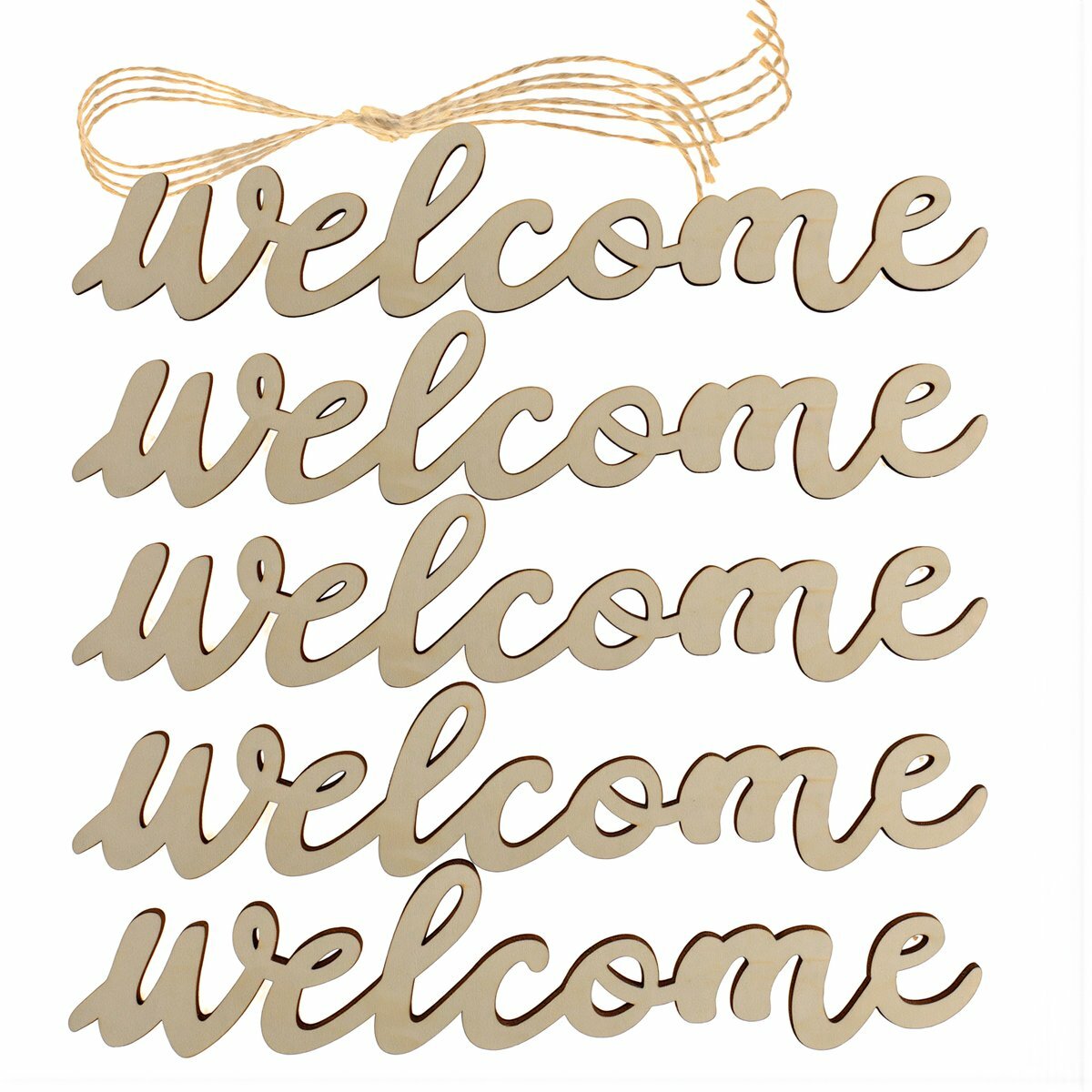 Элемент интерьера для кофейни деревянная надпись Welcome набор 5 штук подвесная для стены прихожей