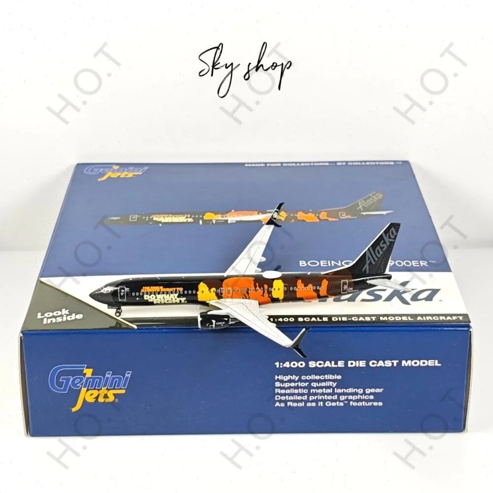 GeminiJets 1:400 модель самолета металлическая, Alaska Airlines Боинг B737-900ER