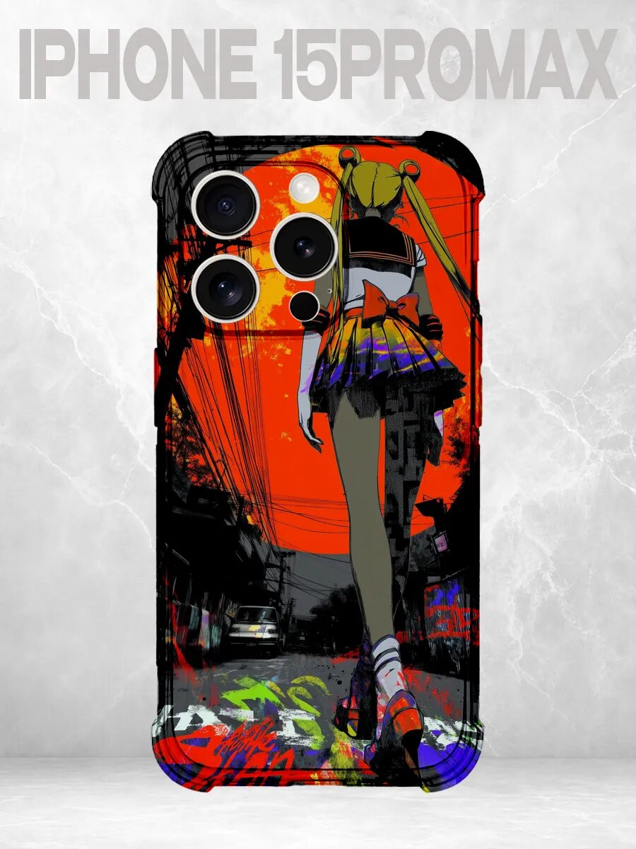 Чехол на iPhone 15 Pro Max с принтом Аниме девушка