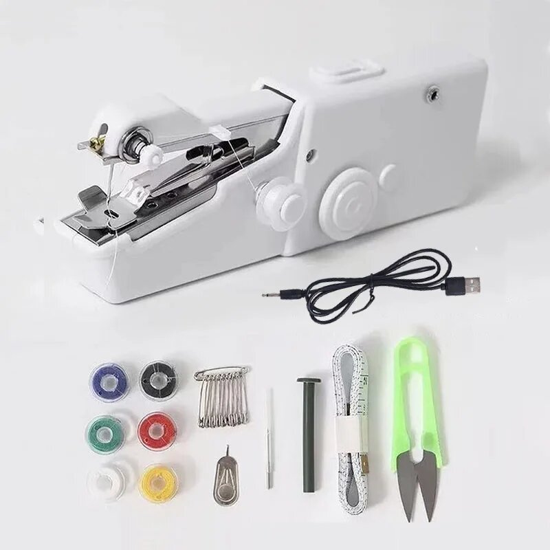 Портативная ручная швейная машинка FRJ2 white SET-USB