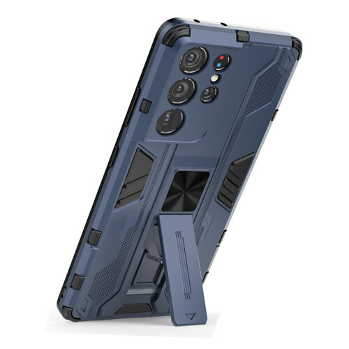 фото Противоударный чехол с подставкой transformer для samsung galaxy s21 ultra синий luckmarket