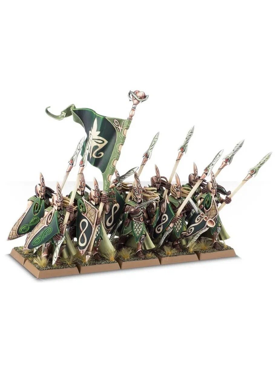 Набор Вечная Стража Лесных Эльфов (10 моделей) для The Old World (Смола, Литье) / Wood Elves Eternal Guard (Resin, Cast)