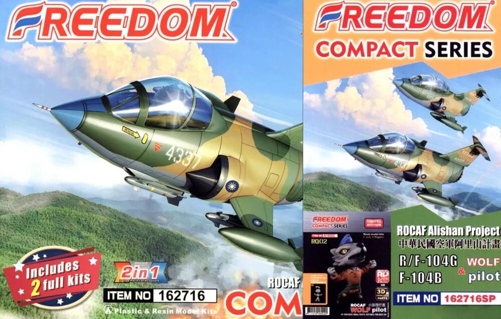 FREE 162716SP R/F-104G&T/F104B Проект Тайваньских ВВС Alishan сборная модель самолета с пилотной фигурой