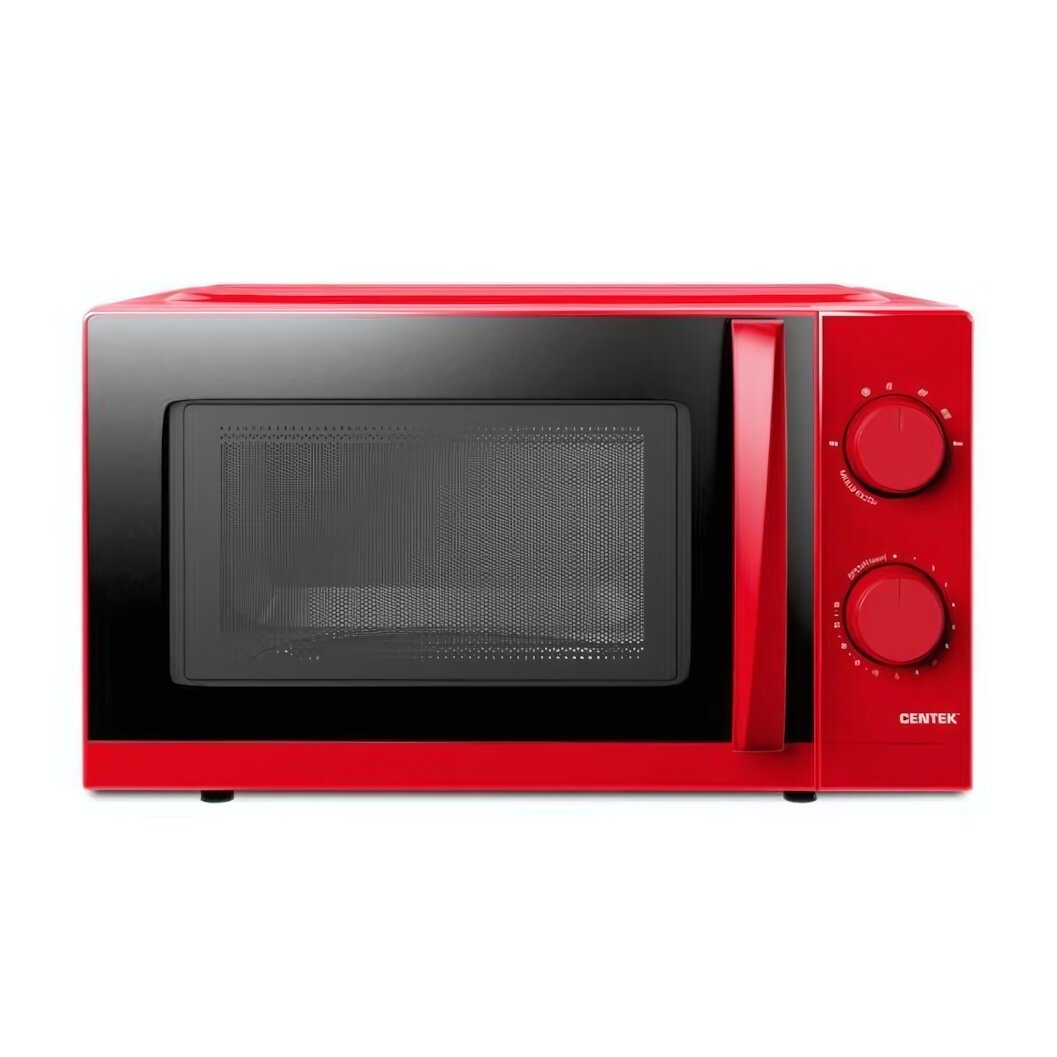 Микроволновая печь CENTEK CT-1571, 20 л, 700 Вт, мех. управление, таймер, цвет красный